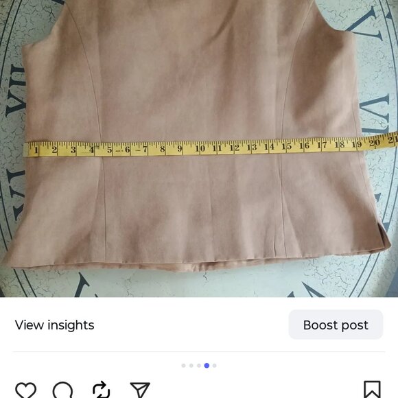 Faux suede fall tank top - Picture 4 of 4